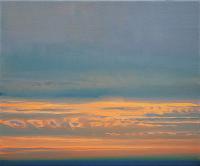 Sunset Sketch - Orange and Blue by Lisa Grossman