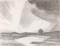 Approaching Storm, Pencil Study by Oscar Larmer
