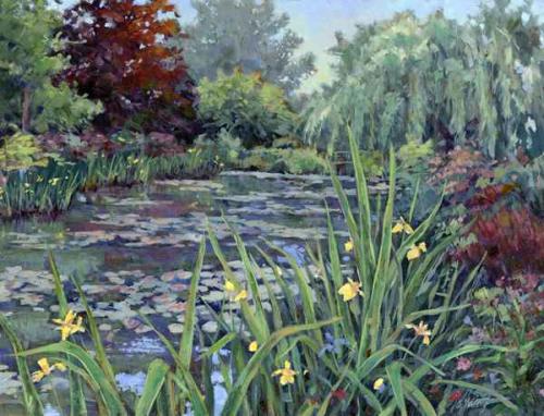Giverny Yellow Irises by Chris Willey