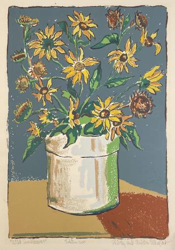 1954: Wild Sunflowers by Shirley & Winston Schmidt by KSU Friends of Art