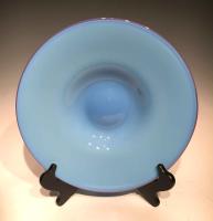 Baby Blue Platter by AlBo Glass