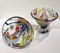 Circus Martini Glass by AlBo Glass