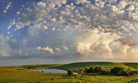 Flint Hills and Clouds by George Jerkovich